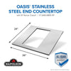 Napoleon Oasis 24" x 26" - Stainless Steel End Countertop with 10" Burner Cutout
