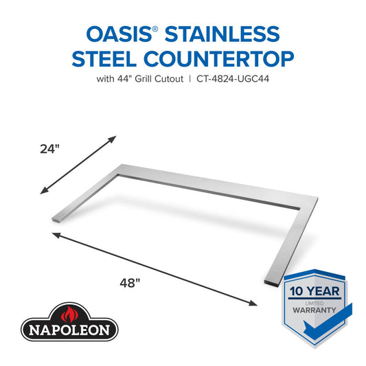 Napoleon Oasis 48" x 24" - Stainless Steel Countertop for 44" Grill Head