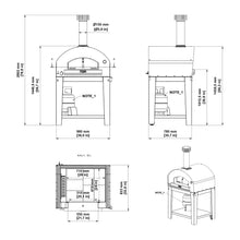 Fontana Forni Firenze Hybrid Gas & Wood Pizza Oven (Top Only) - Rosso