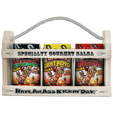 Ass Kickin' - Wooden Crate Salsa Gift Set