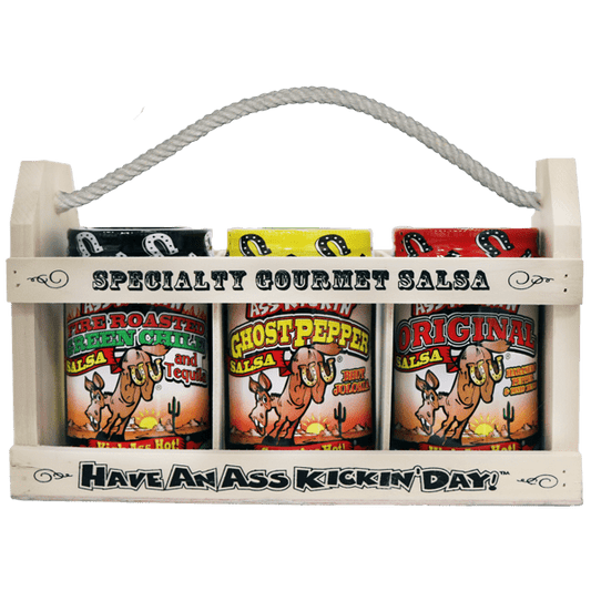 Ass Kickin' - Wooden Crate Salsa Gift Set