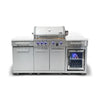 Mont Alpi - 957 Stainless Steel Island with Compact Refrigerator