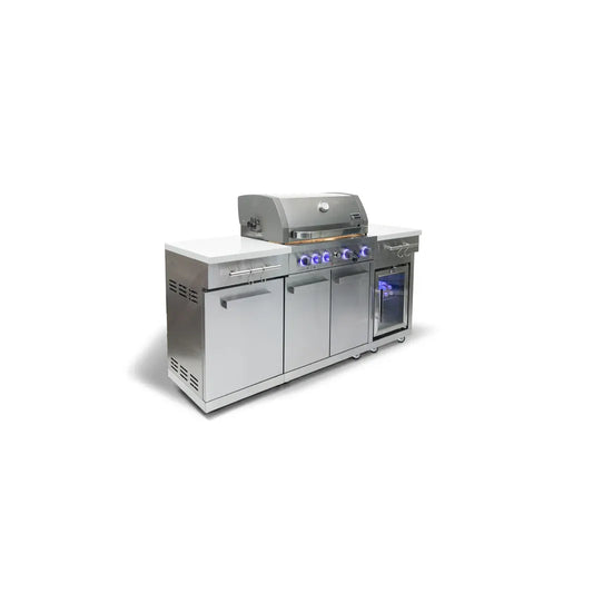 Mont Alpi - 957 Stainless Steel Island with Compact Refrigerator