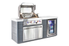 Mont Alpi - 4 Burner Stainless Steel Artwood Outdoor Island Grill