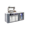Mont Alpi - 4 Burner Black Stainless Steel Artwood Outdoor Island Grill
