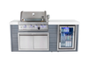 Mont Alpi - 4 Burner Stainless Steel Artwood Outdoor Island Grill