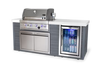 Mont Alpi - 4 Burner Stainless Steel Artwood Outdoor Island Grill