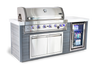 Mont Alpi - 6-Burner Stainless Steel Art-wood Outdoor Island Grill