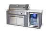 Mont Alpi - 6-Burner Stainless Steel Art-wood Outdoor Island Grill