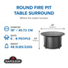 Napoleon - Round Fire Pit Table Surround for 18" and 22" fire pits