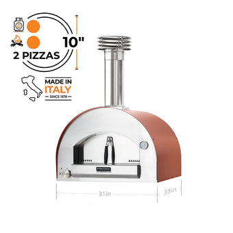 Fontana Forni Napoli Hybrid Gas & Wood Pizza Oven (Top Only) - Rosso