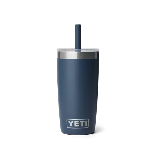 Yeti Rambler Jr 10oz/295ml Tumbler with Silicon Straw Lid - Navy