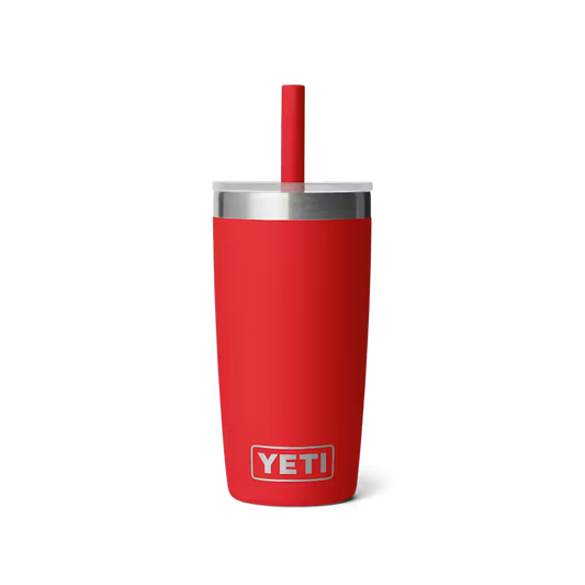 Yeti Rambler Jr 10oz/295ml Tumbler with Silicon Straw Lid - Rescue Red