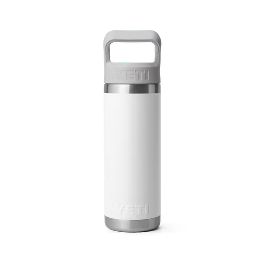 Yeti Rambler 18oz/532ml Bottle with Colour Match Straw Cap - White