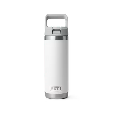 Yeti Rambler 18oz/532ml Bottle with Colour Match Straw Cap - White