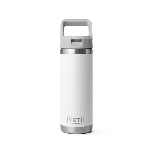 Yeti Rambler 18oz/532ml Bottle with Colour Match Straw Cap - White