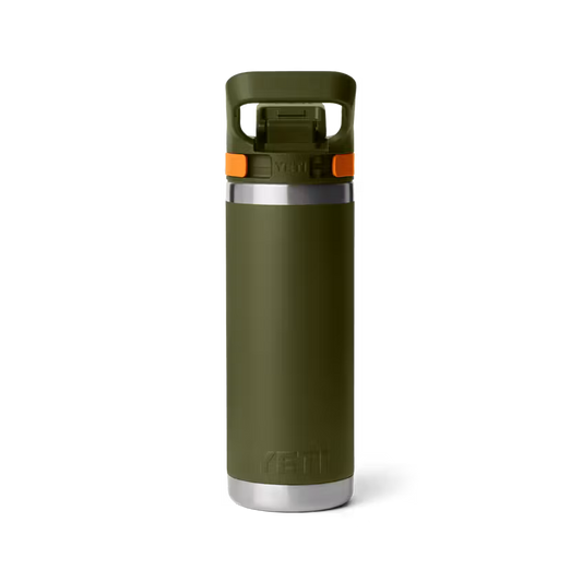 Yeti Rambler 18oz/532ml Bottle with Flip Chug Cap - Open Country (Olive/King Crab Orange)