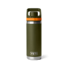 Yeti Rambler 18oz/532ml Bottle with Flip Chug Cap - Open Country (Olive/King Crab Orange)