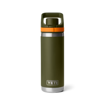 Yeti Rambler 18oz/532ml Bottle with Flip Chug Cap - Open Country (Olive/King Crab Orange)