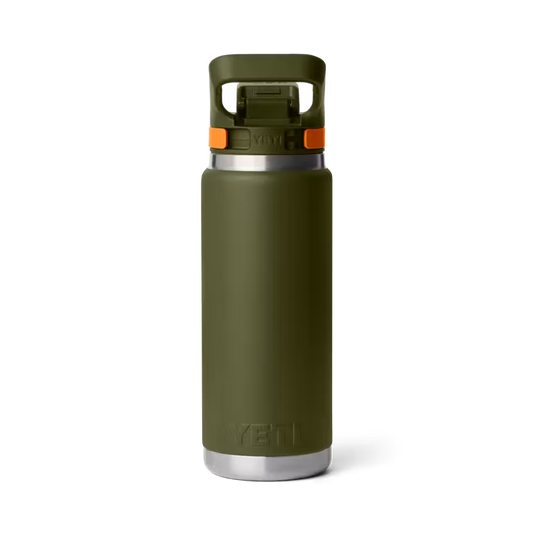 Yeti Rambler 26oz/769ml Bottle with Flip Chug Cap - Open Country (Olive/King Crab Orange)