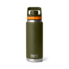 Yeti Rambler 26oz/769ml Bottle with Flip Chug Cap - Open Country (Olive/King Crab Orange)