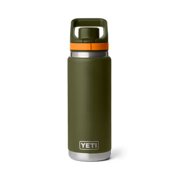 Yeti Rambler 26oz/769ml Bottle with Flip Chug Cap - Open Country (Olive/King Crab Orange)