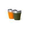 Yeti Shot Glasses & Case - Open Country (Olive/King Crab Orange)