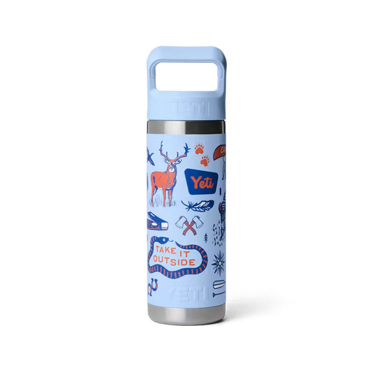 Yeti Rambler 18oz/532ml Bottle with Colour Match Straw Cap - Big Sky Summer Camp