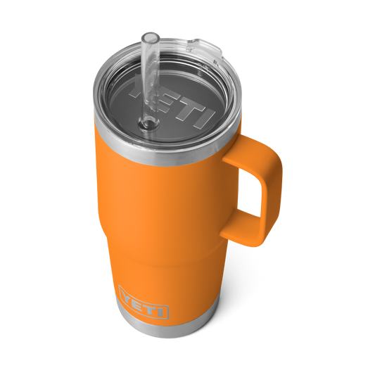 Yeti Rambler 25oz Mug With Straw Lid - King Crab Orange