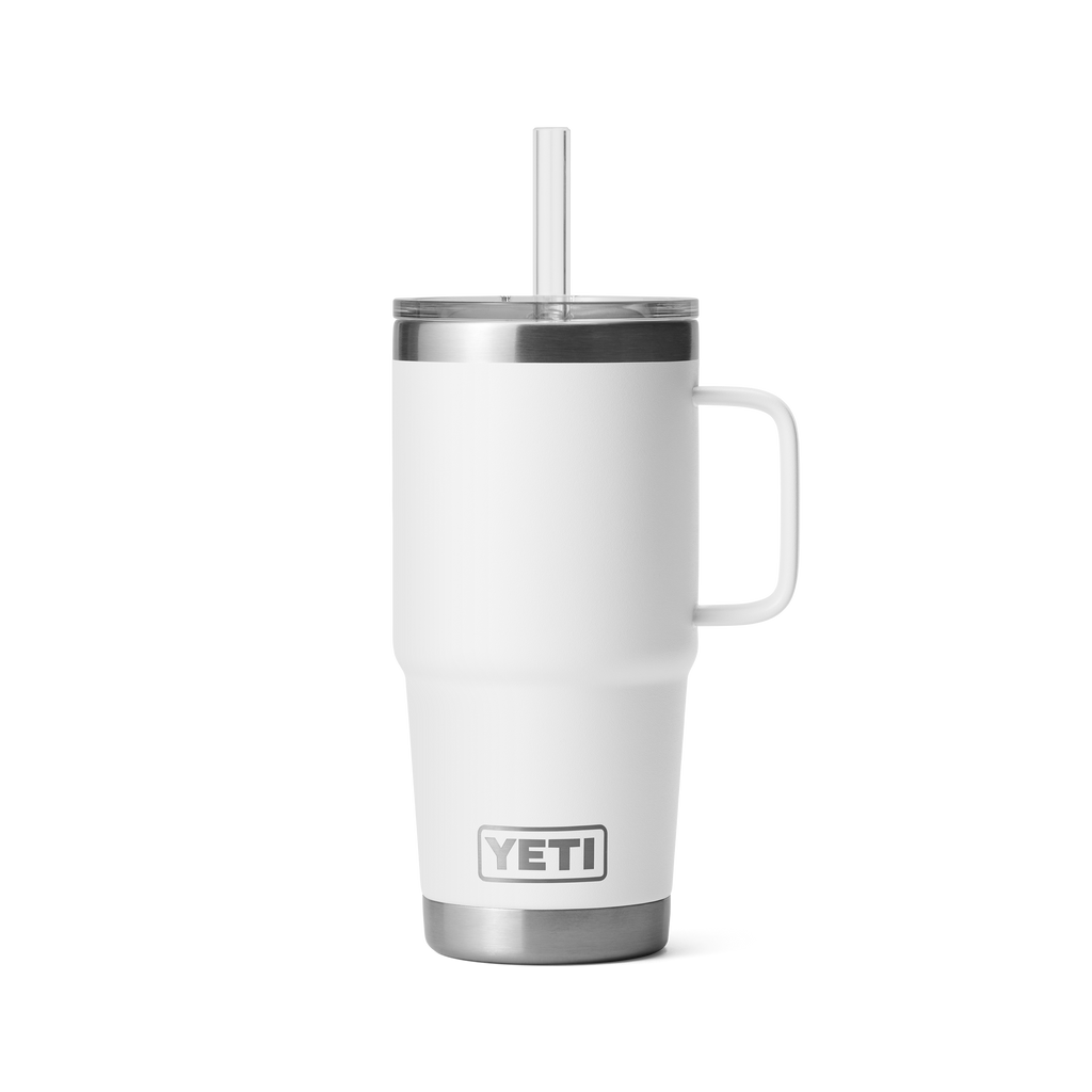 Yeti Rambler 25oz Mug With Straw Lid - White