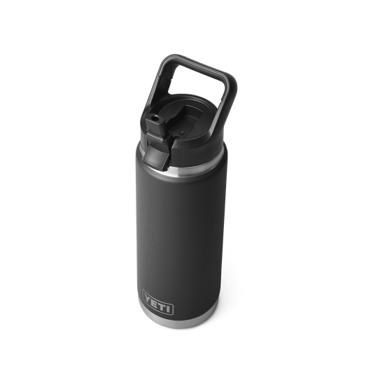 Yeti Rambler 26oz/769ml Bottle with Straw Cap - Black
