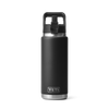 Yeti Rambler 26oz/769ml Bottle with Straw Cap - Black
