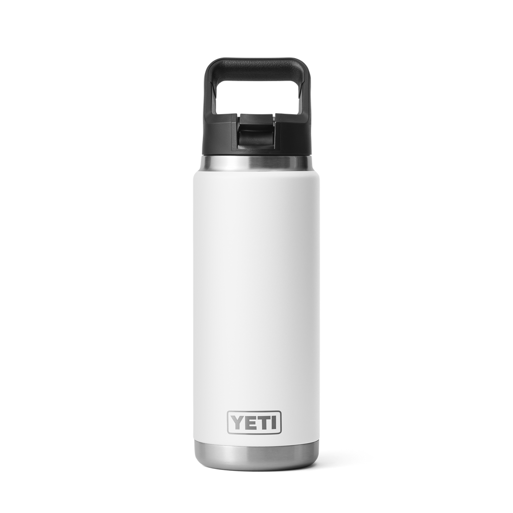 Yeti Rambler 26oz/769ml Bottle with Straw Cap - White