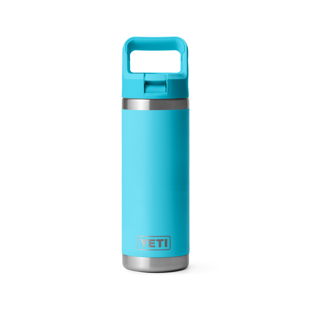 Yeti Rambler 18oz/532ml Bottle with Straw Cap - Reef Blue