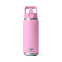 Yeti Rambler 26oz/769ml Bottle with Colour Match Straw Cap - Power Pink