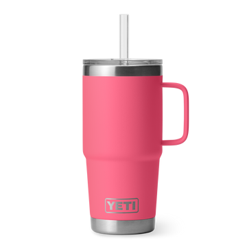 Yeti Rambler 25oz/739ml Mug With Straw Lid - Tropical Pink