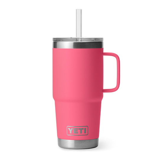 Yeti Rambler 25oz/739ml Mug With Straw Lid - Tropical Pink
