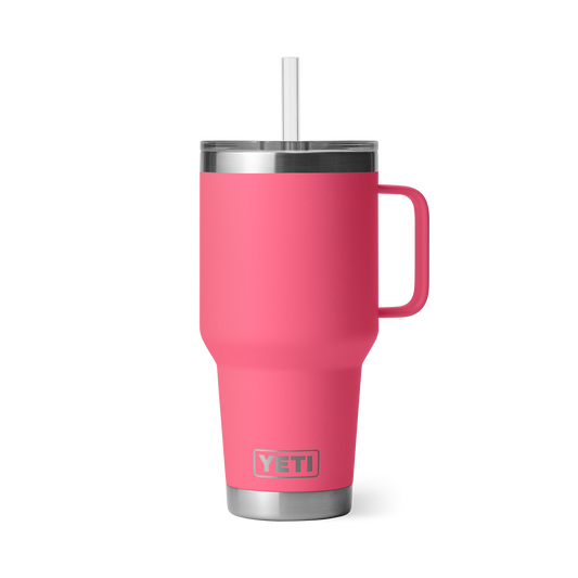 Yeti Rambler 35oz/1L Mug With Straw Lid - Tropical Pink