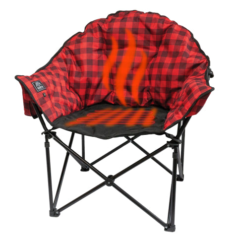 Kuma Outdoor Gear - Lazy Bear Heated Chair with Bluetooth - Red/Black