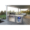 Mont Alpi - 4 Burner Black Stainless Steel Artwood Outdoor Island Grill