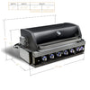 Mont Alpi - 44" Black Stainless Steel Built in Grill