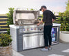 Mont Alpi - 6-Burner Stainless Steel Art-wood Outdoor Island Grill