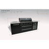Mont Alpi - 805 Black Stainless Steel Island with a Fridge Cabinet