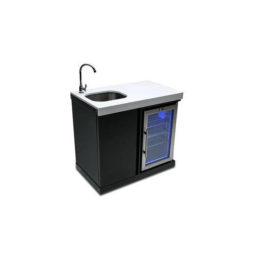 Mont Alpi - Black Stainless Steel Beverage Center