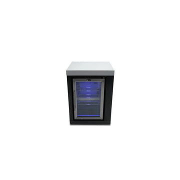 Mont Alpi - Black Stainless Steel Fridge Cabinet Module