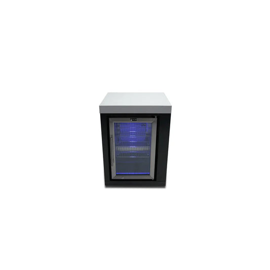 Mont Alpi - Black Stainless Steel Fridge Cabinet Module