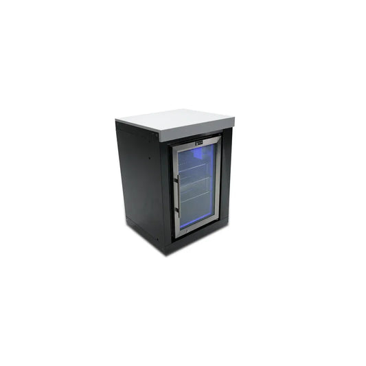 Mont Alpi - Black Stainless Steel Fridge Cabinet Module