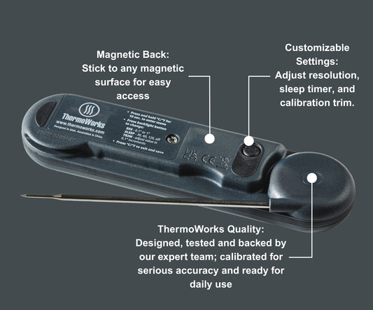 Thermoworks - Sizzle Digital Instant-Read Thermometer - Charcoal