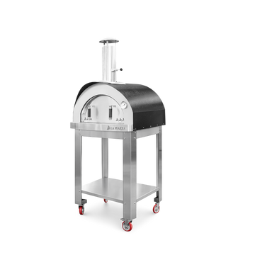 La Piazza Piccolo Wood Oven on Cart/Base - 34" Black