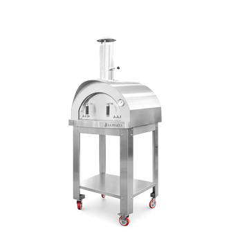 La Piazza Piccolo Wood Oven on Cart/Base - 34" Stainless Steel